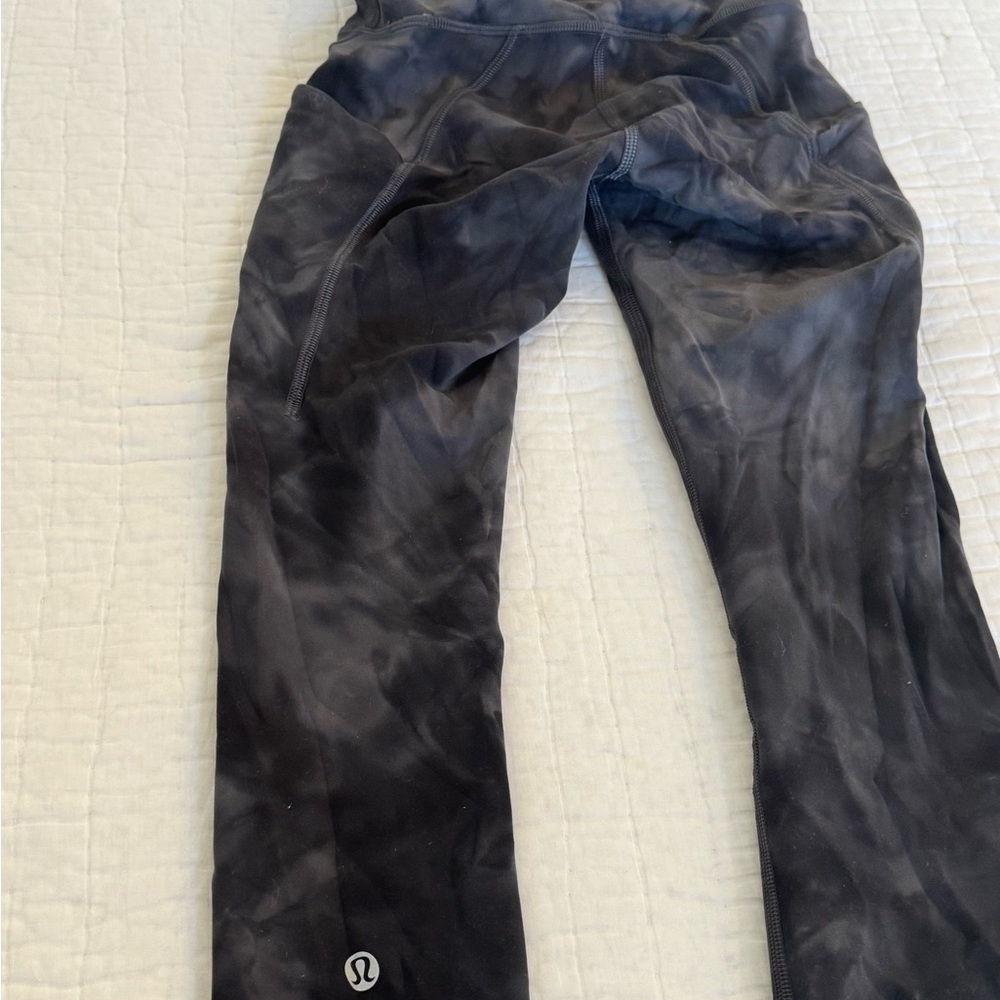 lululemon athletica Black Tie-Dye Leggings